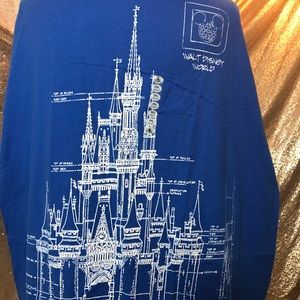 Adult 2X Disney Parks castle tshirt